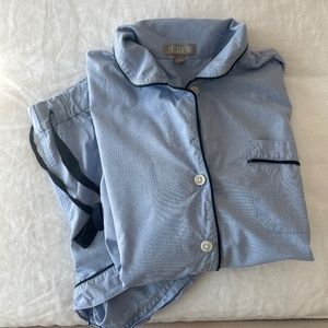J. Crew Blue Short Pajama Set